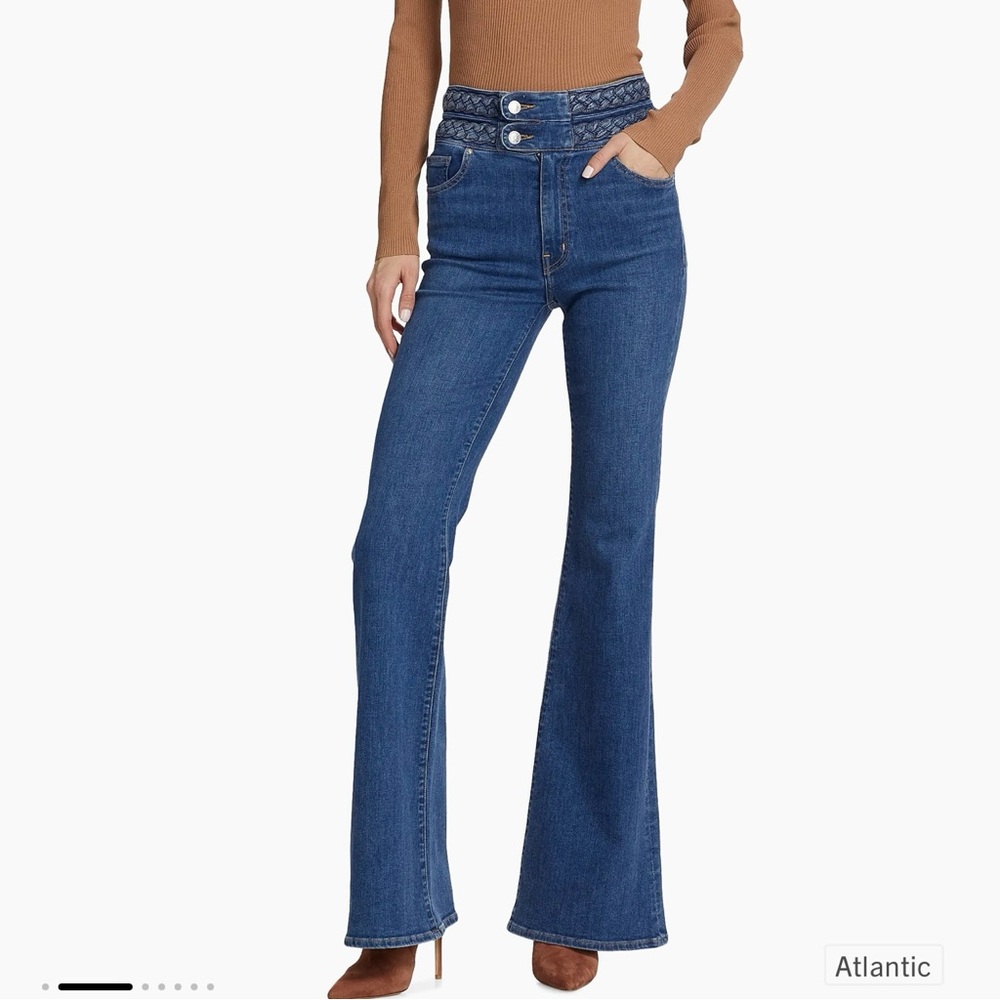 Derek Lam 10 Crosby Harlow Braided High Rise Flare Jeans
